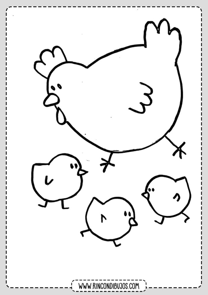 Dibujos De Gallinas Para Colorear Imprimir Y Colorear