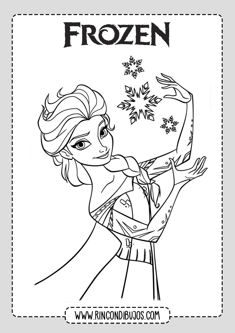 Dibujos colorear Frozen Elsa - Rincon Dibujos