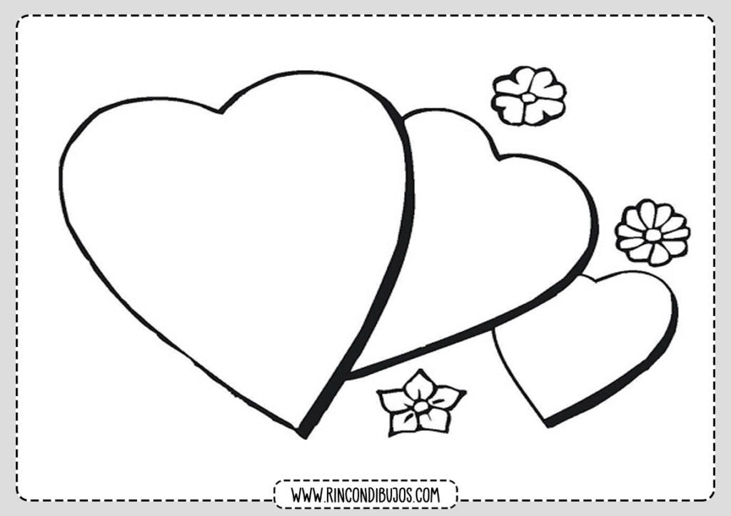 Dibujos de Corazones para colorear | Laminas Gratis