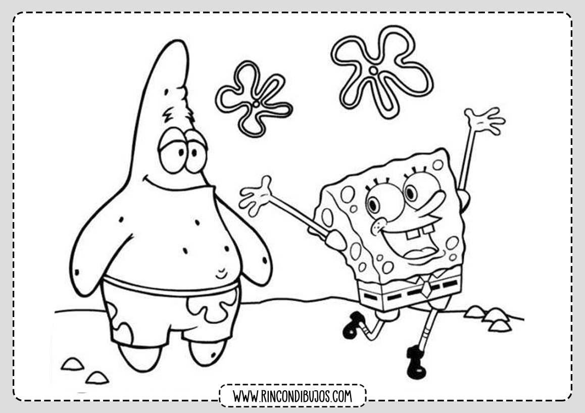 Dibujo De Bob Esponja Y Patricio Dibujo Para Colorear De Bob Esponja Y