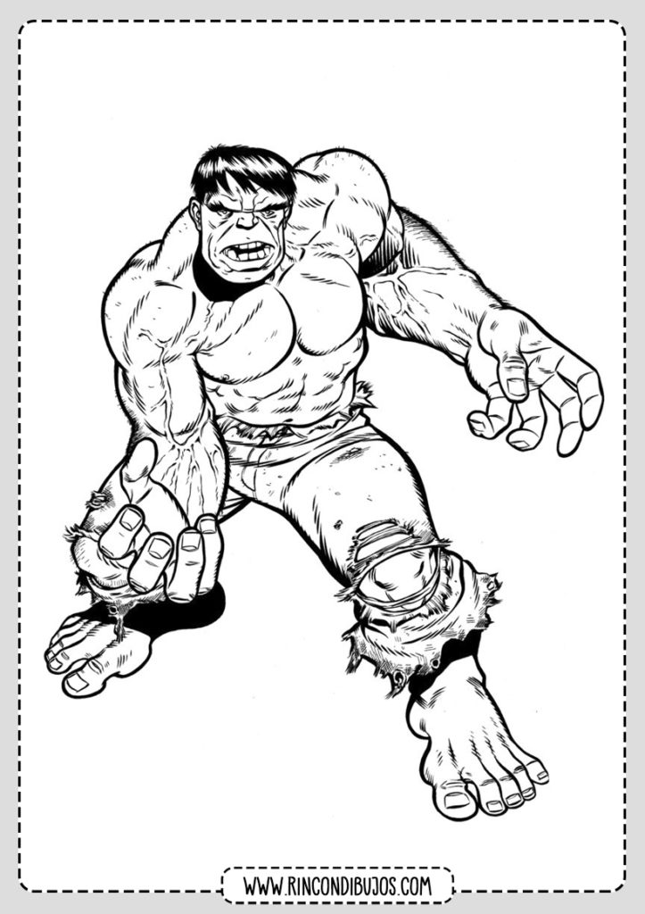 Dibujos de HULK para colorear | Hulk de Marvel para Colorear